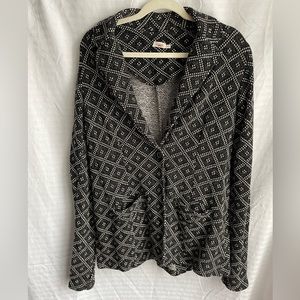 Faherty Black and White Knit Blazer Size XL - Never Worn
